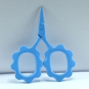 Mini ciseaux à broder mignons en forme de fleur, en acier inoxydable, pour droitiers, à 30 dents, pour la coupe des cheveux, pour les amateurs de bricolage - Product Image 1