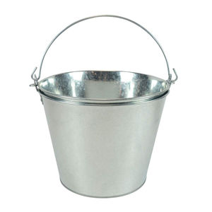 Cubo de metal galvanizado al por mayor con asa para cerveza, fiestas, jardinería y uso doméstico, macetero, cubo de almacenamiento - Product Image 1