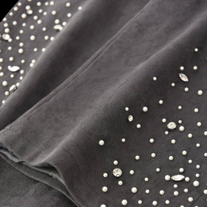 Pantalon de survêtement en coton noir pour homme, doublure polaire écologique, avec cordon de serrage à la taille, broderie, style décontracté hiver - Product Image 2