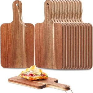 Planche à découper rectangulaire en bois d'acacia Tresun, planche à charcuterie, planche à hacher, épaisseur 1,5 cm, poignée en bois, design avec cordon - Product Image 2