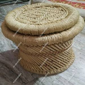 Taburete Otomano Multifuncional Decorativo de Madera Tejida con Cuerda Natural, Estilo Rústico, Ahorra Espacio, para Apartamento, Sala de Estar, Entrada - Product Image 3