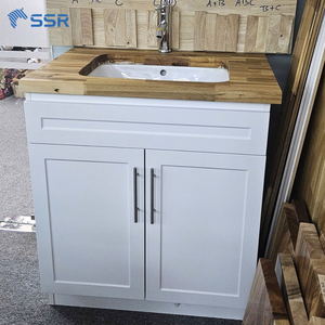 Mueble de Baño Moderno y Duradero de Madera Maciza, Modelo VSB24, con Doble Puerta y un Cajón, Listo para Armar - Product Image 2