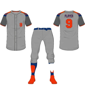 Uniformes de baseball en gros, pas chers, 100% polyester, maillots de baseball personnalisés, t-shirts unisexes, meilleure qualité, sublimation personnalisée - Product Image 3