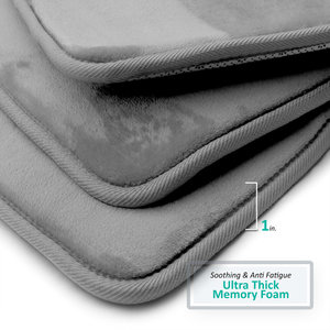 Ensemble de tapis de bain en mousse à mémoire de forme ultra doux et absorbant, 3 pièces, design naturel de qualité supérieure, personnalisé, avec dos antidérapant - Product Image 2