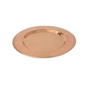 Assiette de présentation en cuivre métallique en gros pour la décoration de table de réception de mariage - Product Image 1
