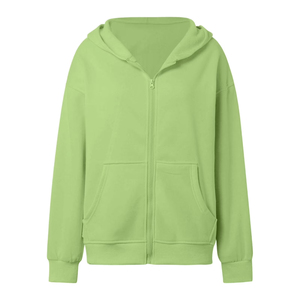 Fabricante de Sudaderas con Capucha para Mujer, OEM, ODM, Diseño Personalizado, Sudaderas con Capucha de Algodón Premium, Sudadera con Capucha Extra Grande, Sudadera con Capucha con Cierre Completo - Product Image 5
