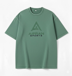 T-shirt Homme Vintage Oversize Lavé AIFRAN 100% Coton Épais Rétro Délavé à l'Acide Écologique Streetwear Vente en Gros - Product Image 3