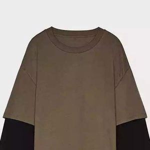 เสื้อยืดผู้ชายทรงหลวม แขนยาวสองชั้น ล้างสีแบบแอซิด สไตล์วินเทจ สตรีทแฟชั่น ผ้าฝ้ายลำลอง - Product Image 6