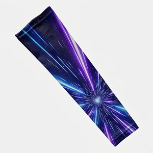Manchons de bras sportifs personnalisés en polyester uni pour hommes et femmes, longueur intégrale, pour le football américain, protection solaire - Product Image 2