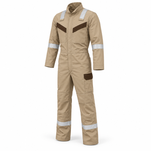 Overol de Trabajo de Algodón Personalizado OEM para Hombre, Alta Visibilidad, Reflectante, Transpirable, Ropa de Mantenimiento de Fábrica, Mangas Largas, Cierre Oculto - Product Image 2