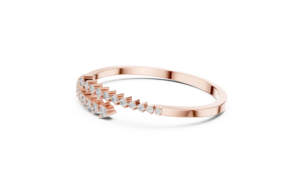 TRENDY LAB GROWN CUT DIAMOND STIFF BRACELET SET 18KT ROSE GOLD RHODIUM PLATED LUXURY GIFTING PARTY WEDDING DAILY OFFICE WOMEN - Product Image 4