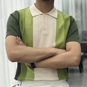 Produit tendance : Polo à manches courtes pour homme avec logo, longueur standard, vêtement d'été tendance, polo à séchage rapide pour homme - Product Image 2
