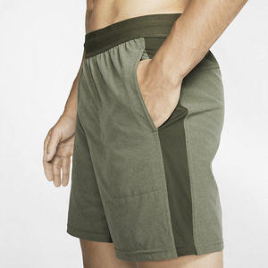 Factory Wholesale Custom 100% Cotton Men's Shorts High Street Style <b>Elastic</b> Waist Quick Dry Solid Color Panel Customized Logo - Product Image 5