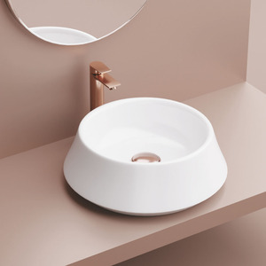 Lavabo de Cerámica Moderno al por Mayor con Diseño de <span class=keywords><strong>Superficie</strong></span> de Granito, Garantía de 5 Años, Montaje en Encimera - Product Image 1