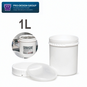 Seau en plastique PP à large ouverture de 1 L avec couvercle pour le stockage de l'encre électronique, de la pâte argentée et des produits chimiques, conteneur d'emballage - Product Image 1