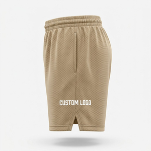 Shorts en maille respirante pour hommes, tricotés, sportifs, avec cordon de serrage, taille mi-haute, logo personnalisé, prix abordable, vente en gros, OEM personnalisé 2026 - Product Image 6
