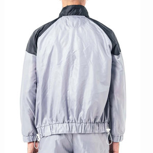 Survêtement coupe-vent 2 pièces personnalisé pour homme, coupe ample, léger, respirant, avec empiècements contrastants, style streetwear, ODMOEM - Product Image 3