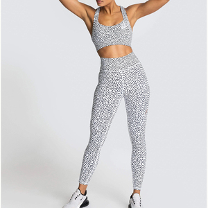 Leggings taille haute à imprimé léopard, longueur intégrale, extensibles, tricotés, sportifs, pour femmes, toutes saisons - Product Image 6