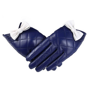 Stylish Genuine Leather Eco-Friendly Breathable Dress <b>Gloves</b> for Women Soft Inner Lined Winter Outdoor Touchscreen - Product Image 1