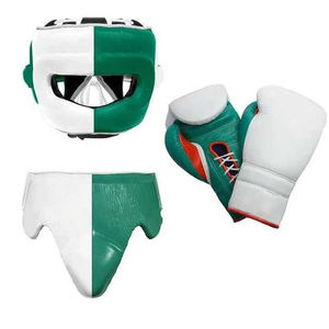 Ensemble de boxe sur mesure, neuf, fabriqué en cuir de vachette véritable, pour entraînement et sparring professionnels. - Product Image 1