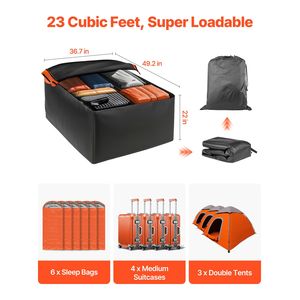 Borsa Portabagagli da Tetto per Auto in PVC 840D, 23 Piedi Cubi, 100% Impermeabile, per Veicoli Toyota - Product Image 3