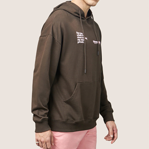 Sweat à capuche décontracté pour homme, imprimé, en coton, avec cordon de serrage, en molleton de coton biologique durable et écologique - Product Image 5