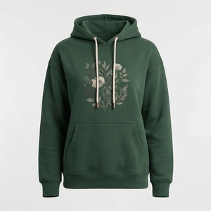 Sweat à capuche tendance pour femme en coton épais avec cordon, style sport pour l'hiver, col à capuche, vêtements personnalisés de qualité supérieure - Product Image 1