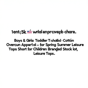 Camisetas de Algodón para Niños y Niñas, Excedentes de Ropa para Primavera/Verano, Tops Cortos Informales para Niños, Lote de Marca - Product Image 3