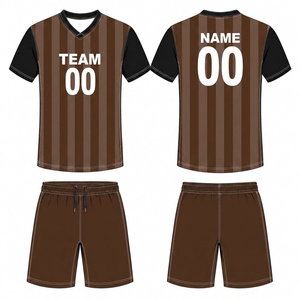 Ensemble de maillots de football personnalisés, uniforme de football respirant avec nom et numéro du joueur, maillot de football à manches courtes, uniforme d'équipe - Product Image 1