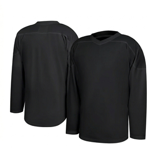 Maillot de hockey vierge pour hommes - Personnalisable pour équipe - 100 % polyester - Séchage rapide - Anti-bactérien - Écologique - Product Image 2