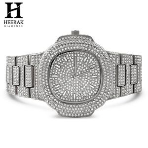 นาฬิกาข้อมือผู้ชายแบบ Iced Out Diamond หน้าปัดใหญ่ ประดับเพชรแบบ Pavé พร้อมตัวบอกเวลาแบบ Baguette นาฬิกาข้อมือหรูหราสไตล์ฮิปฮอปแบบสั่งทำพิเศษ - Product Image 2