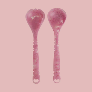 Fourchette et cuillère en résine de qualité supérieure, fabriquées à la main, finition miroir, écologiques, pour service de table et cuisine, personnalisables - Product Image 1