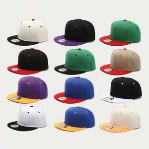 Casquettes Snapback Populaires Bicolores à Visière Plate 6 Panneaux pour Activités Extérieures et Festivals de Musique - Product Image 1