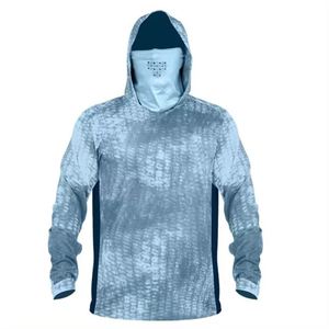 Camiseta de Pesca con Capucha de Camuflaje, Sudadera Personalizada de Manga Larga para Pesca, Protección UV, Camisetas Ligeras para Hombre - Product Image 6