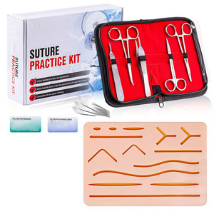 Kit de suture médicale pour la peau humaine, coussin d'entraînement en silicone à 3 couches pour la pratique des étudiants en médecine, kit de pratique de suture - Product Image 2