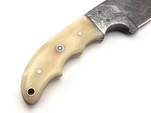 Handmade Damascus Steel Straight Edge Professional Hunting Skinning <b>Knife</b> <b>Bone</b> <b>Handle</b> Fixed ODM Customizable TARJ ENTERPRISES - Product Image 3