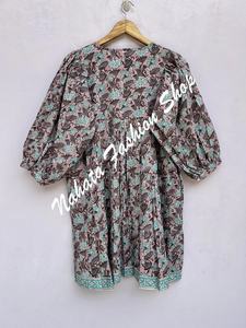 Nouvelle robe d'été en coton à motifs floraux imprimés pour femmes - Product Image 3