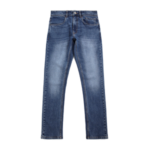 Custom High Quality High Street Men's Straight Fit Winter Denim <b>Jeans</b> Breathable Design Solid Colors <b>Embroidered</b> Sweet Logo - Product Image 1