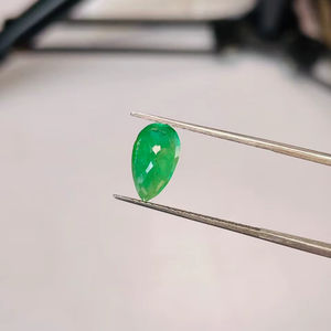 Par de esmeraldas naturales de Zambia, corte pera, 2.72 ct, piedra preciosa de buena calidad, buen brillo, color verde agradable, pulido perfecto para joyería. - Product Image 6