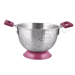 กระชอน Citi กระชอนโลหะสีแดงตะแกรงผักสแตนเลสลายตะกร้า - Product Image 1