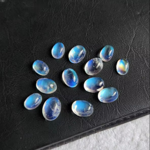 6X8,7X5,8X10 mm Oval Natural <b>Rainbow</b> Moonstone Cabochon ,A.A.A High Quality Loose Gemstone for Jewelry Making - Product Image 5