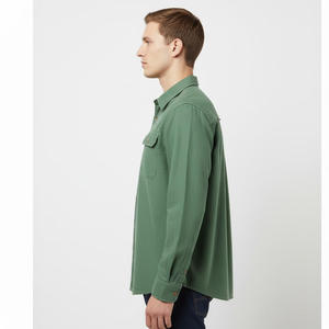 Camisas Casuales para Hombre, Manga Larga, Tela de Franela, Cómodas, Transpirables, Ligeras, Estilo Safari, Oficina, Viajes, Alta Calidad, OEM - Product Image 4