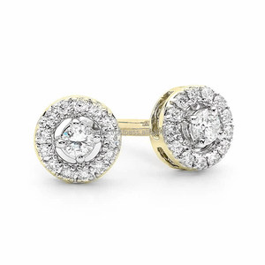 Pendientes de lujo chapados en oro con diamantes de claridad VVS, certificados por IGI, con cierre de rosca, moissanita VVS de corte brillante, personalizados, estilo hip hop, para hombre, unisex. - Product Image 1