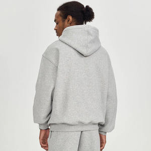 Sweat à capuche unisexe 100 % coton molletonné, coupe oversize, respirant, séchage rapide, avec poches, imprimé numérique, teint uni - Product Image 4