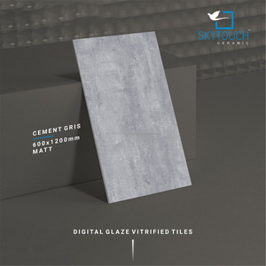 Tuile de piscine grande taille finition mate en céramique skytouch série Smoky Grey 600x1200 - Product Image 3