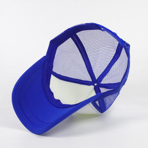 Gorra de béisbol plana de malla con logotipo bordado personalizado OEM, gorra de béisbol de esponja con cierre a presión - Product Image 2