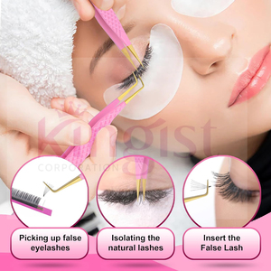 Pointed Tip Stainless Steel Flower Eyebrow Tweezers Eye Brow Trimmer Eyelash Clip Set for Cosmetic Makeup <b>Tool</b> - Product Image 5