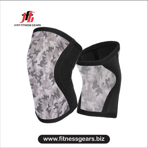 Genouillère de camouflage élastique pour hommes, protection par compression en polyester - Product Image 1
