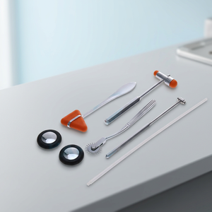 Juego de Diagnóstico Manual de 7 Piezas de Acero Inoxidable, Kit de Examen Médico Neurológico con Martillo de Reflejos de KAHLU ORTHOPEDIC - Product Image 1
