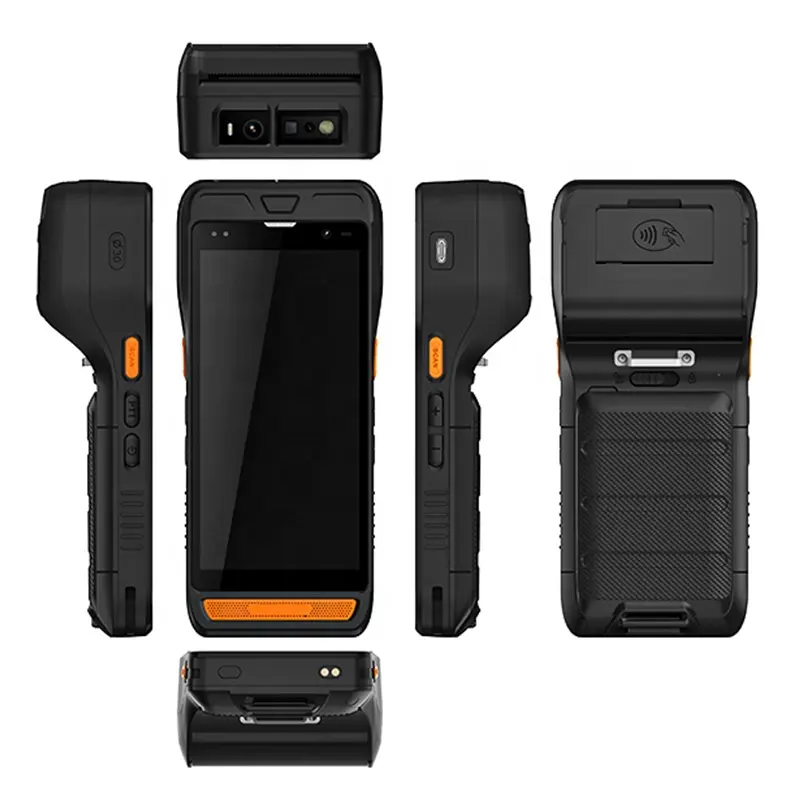أرخص وسيلة عرض بوصة كوالكوم SD450 ثماني النواة محطة محمولة مع طابعة حرارية نقاط po Android9 وعرة PDA مع NFC و 1D/2D ماسح ضوئي